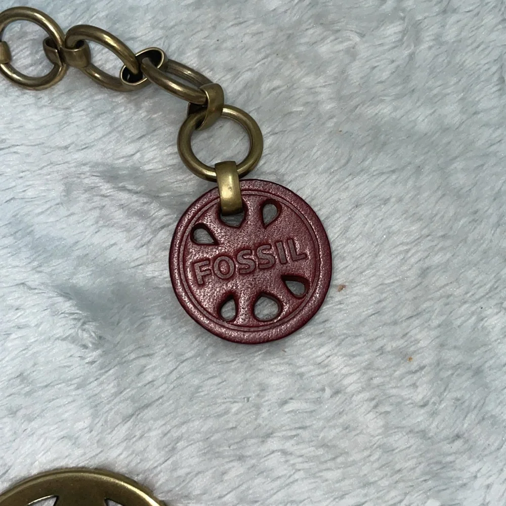 NWT Fossil Leather Medallion Belt - Picture 6 of 8